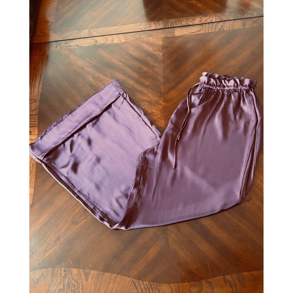 Intimately Free People Pajama Pants Wide Leg Satin Small Womens Loungewear Boho